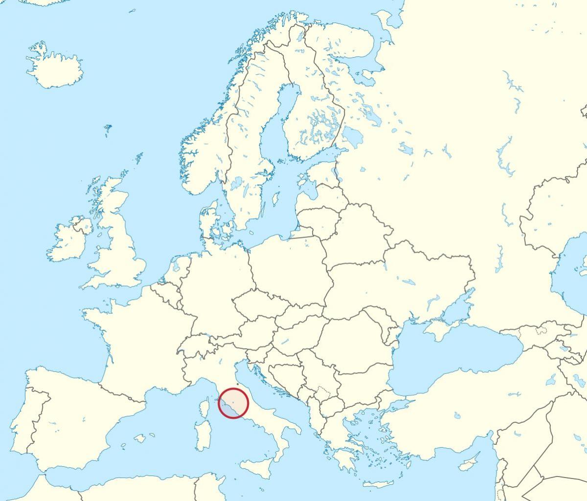 خريطة مدينة الفاتيكان أوروبا